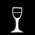 Close-up of an abstract wine glass on a black background. Royalty Free Stock Photo